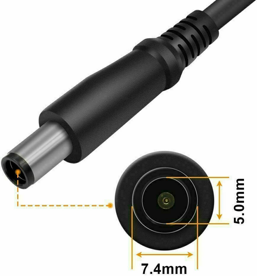 DC Barrel Plug Adapter to 7.4 x 5.0mm with center pin from 2.1 x 5.5mm - AC-DC PowerShack