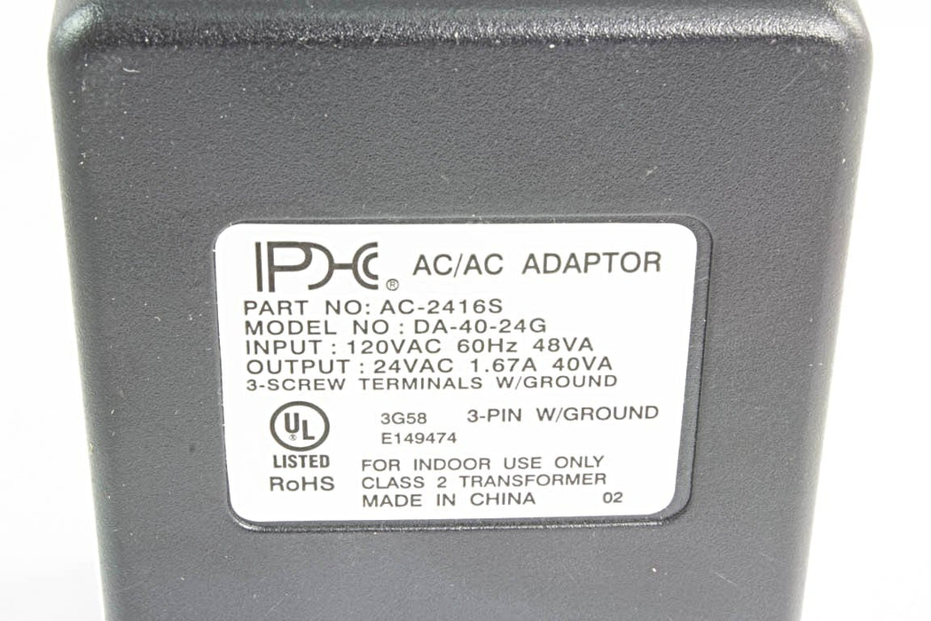 AC-AC Power Supply 24VAC @ 1670mA; 3 x Screw Terminals; Part # AC-2416S - AC-DC PowerShack