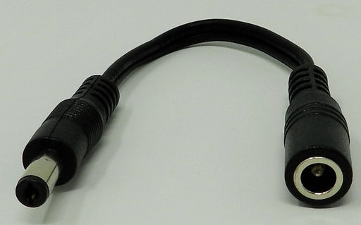 DC Barrel Plug Adapter to 2.5 x 5.5mm plug from 2.1 x 5.5mm; Part #: RC-X2555C1 - AC-DC PowerShack