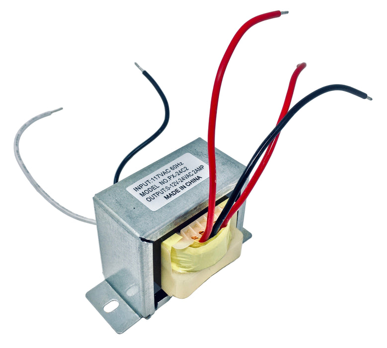 24VCT 24V, 12V Transformer 12V-0-12V CT @ 2A 110VAC to 24VAC 12VAC; Part #: PX-24C2 - AC-DC PowerShack