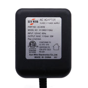 9V AC-AC power adapter with 2.5mm x 5.5mm right angle plug, 1110mA output, by PHC Enterprise Inc.