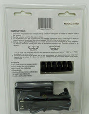 DC Universal Power Adapter Multi Voltage Output: 1.5V DC-12V DC @ 300 mA; 6-plugs - AC-DC PowerShack