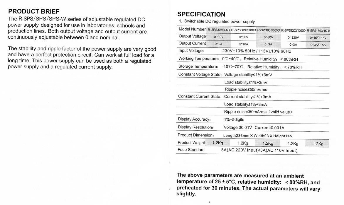 0~30VDC @ 0~10A DC Regulated Switching Power Supply (Dual Adjustable) - AC-DC PowerShack