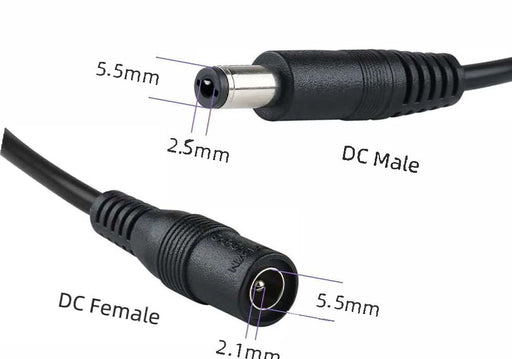 DC Barrel Plug Adapter to 2.5 x 5.5mm plug from 2.1 x 5.5mm - AC-DC PowerShack