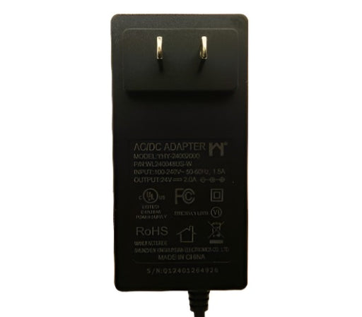 AC-DC Switching Regulated Power Supply 24V DC @ 2000mA; 2.1 x 5.5mm (+) center polarity - AC-DC PowerShack