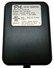 AC-AC Power Supply 24VAC @ 1250mA; 2.1 x 5.5mm; Part # AC-2412A - AC-DC PowerShack