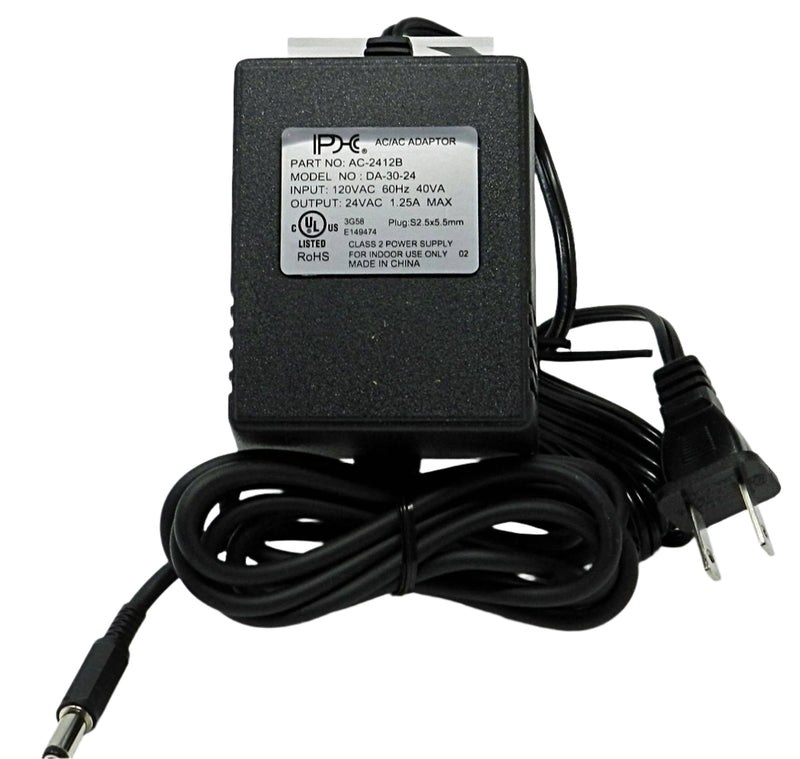 AC-AC Power Supply 24VAC @ 1250mA; 2.5 x 5.5mm; Part # AC-2412B - AC-DC PowerShack