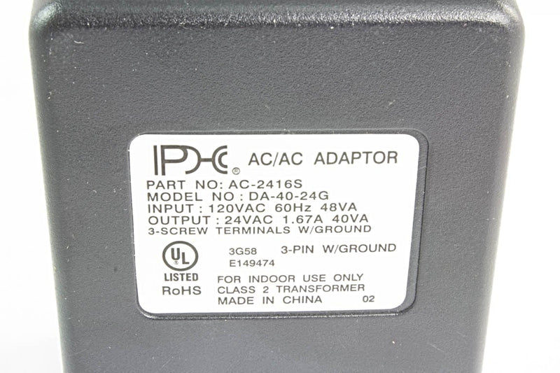 AC-AC Power Supply 24VAC @ 1670mA; 3 x Screw Terminals; Part # AC-2416S - AC-DC PowerShack