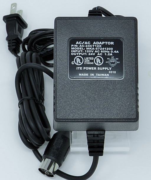 AC-AC Power Supply 24VAC @ 1250mA; DIN-6 Plug for VeriFone Tranz 420 or 460; Part # AC-24CT12X - AC-DC PowerShack