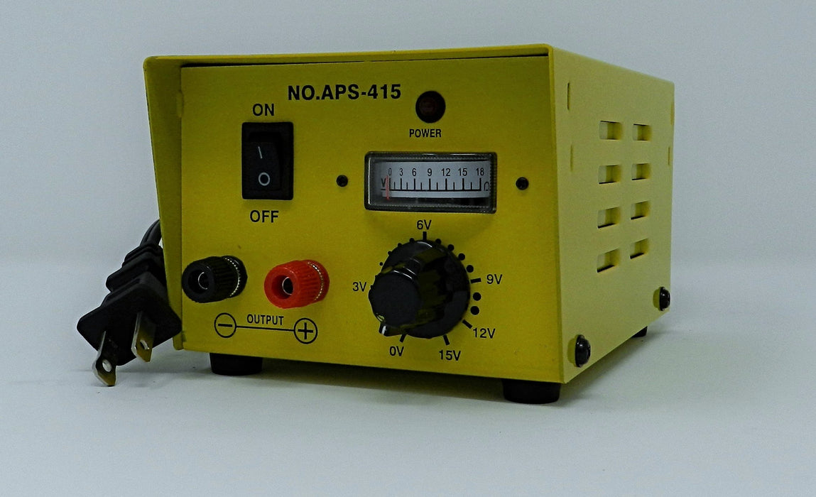 Adjustable 3~15VDC @ 4A DC Regulated Switching Power Supply (YELLOW); Part # APS-415Y - AC-DC PowerShack