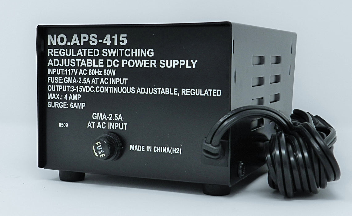 Adjustable DC Regulated Power Supply 3~15VDC @ 4A