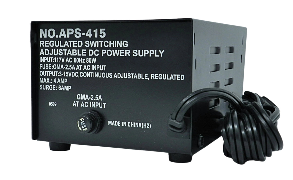 Adjustable DC Regulated Power Supply 3~15VDC @ 4A