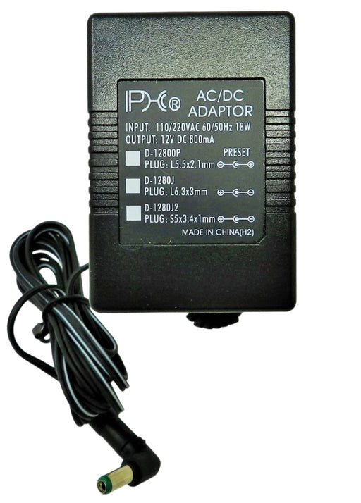 AC-DC Linear Power Supply 12VDC @ 800mA; 2.1 x 5.5mm (+) center polarity; Part # D-12800P - AC-DC PowerShack