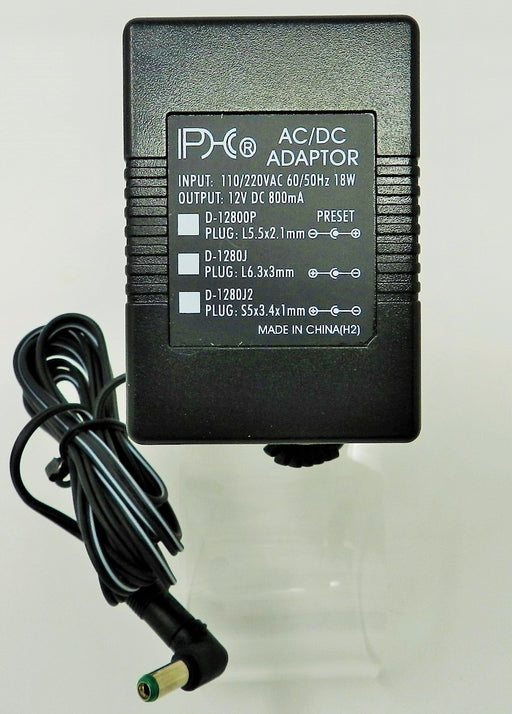 AC-DC Linear Power Supply 12VDC @ 800mA; 2.1 x 5.5mm (+) center polarity; Part # D-12800P - AC-DC PowerShack