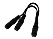 DC Power 1 Female Jack To 2 Female Jack Cable Splitter @ 2.1 x 5.5mm - AC-DC PowerShack