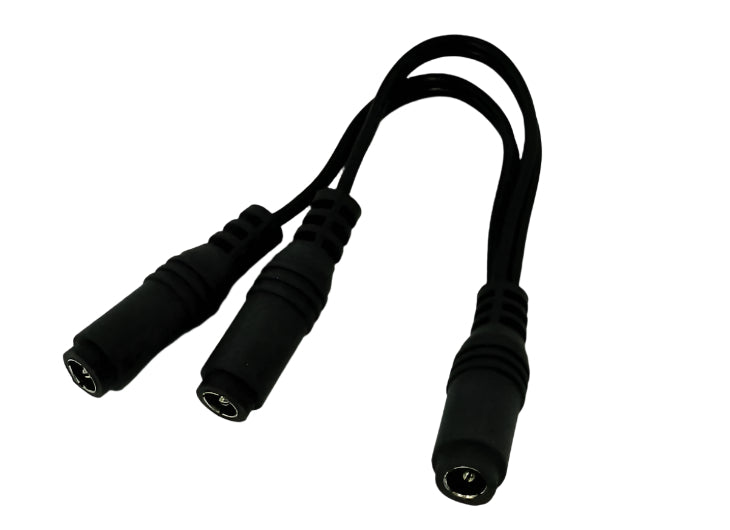 DC Power 1 Female Jack To 2 Female Jack Cable Splitter @ 2.1 x 5.5mm - AC-DC PowerShack