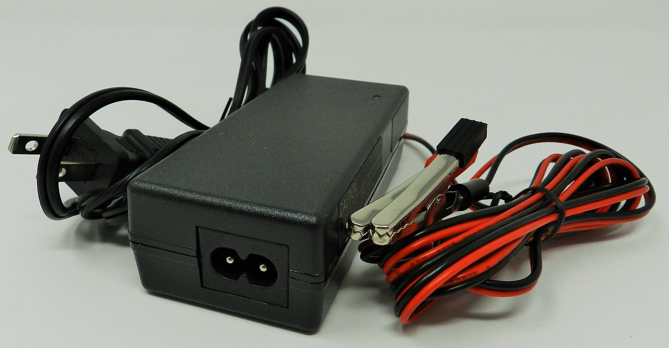 Floating-Smart Charger 12VDC @ 3000mA; Alligator Clips; Part # FC-123AQ - AC-DC PowerShack