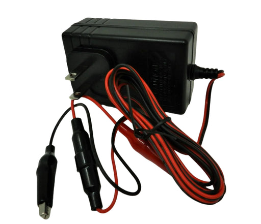 Floating-Smart Charger 6VDC or 12VDC @200/400/800mA; Alligator Clips; Part # FC-612C - AC-DC PowerShack