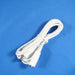 HDCQ6W 6ft 2.1mm x 5.5mm DC Plug Extension Cable, 20 AWG, WHITE - AC-DC PowerShack