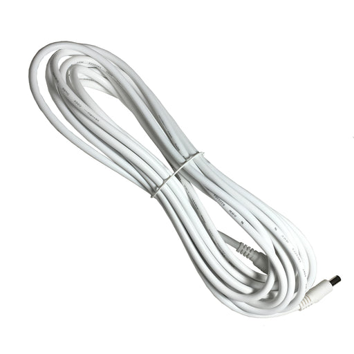 HDCQ20W 20ft 2.1mm x 5.5mm DC Plug Extension Cable, 20 AWG, WHITE - AC-DC PowerShack