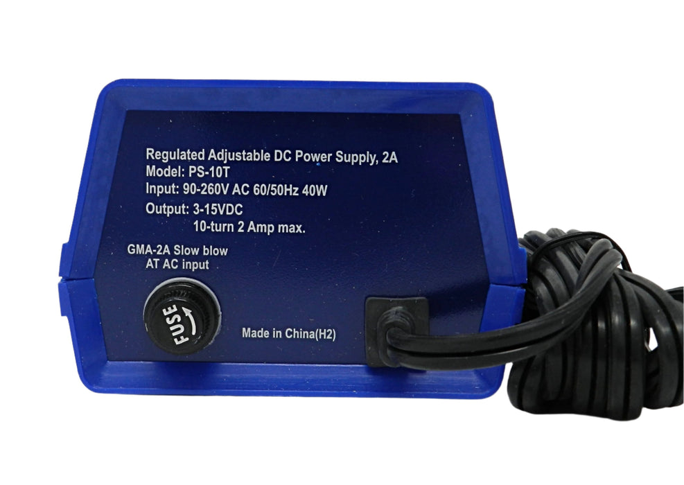 3~15VDC @ 2A DC Regulated Switching Tattoo Power Supply; Part # PS-10T - AC-DC PowerShack