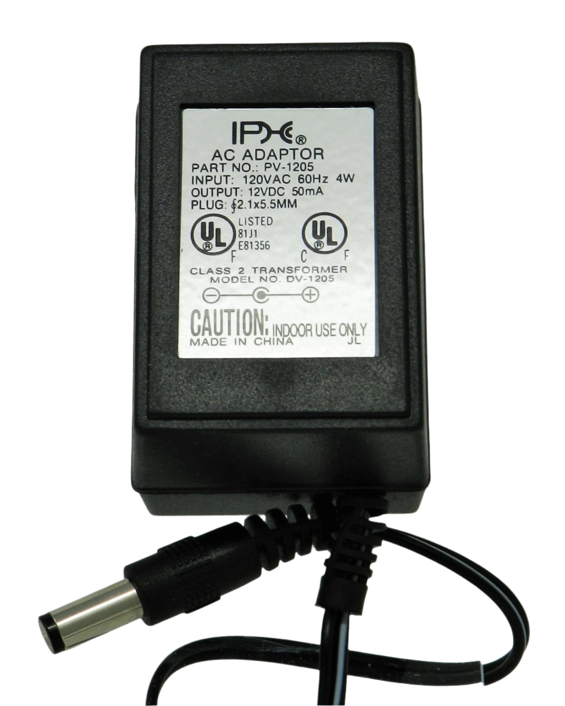 AC-DC Linear Power Supply 12V DC @ 50mA; 2.1 x 5.5mm (+) center polarity |  AC-DC Linear Power Supply