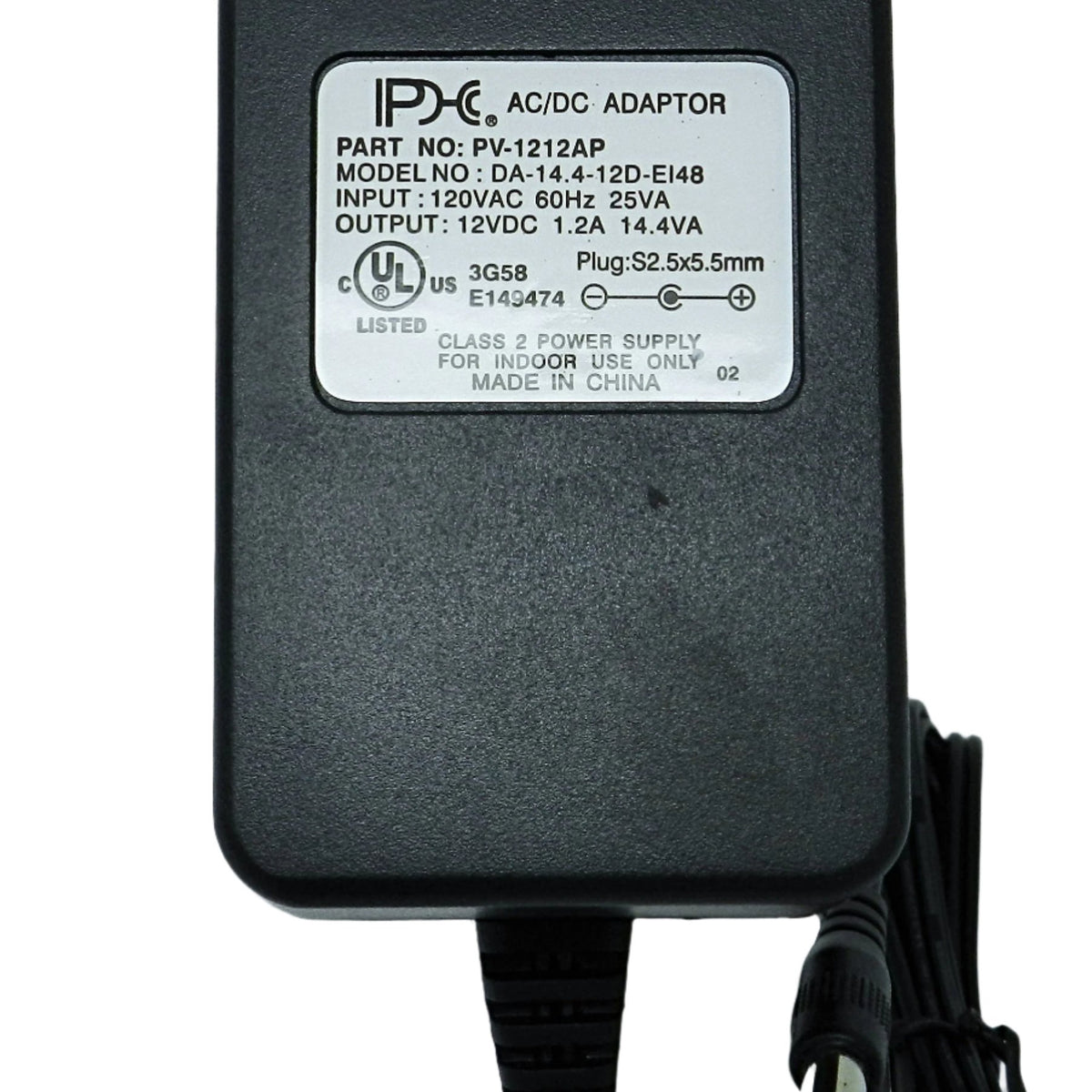 AC-DC Linear Power Supply 12V DC @ 1200mA; 2.5 x 5.5mm (+) center ...