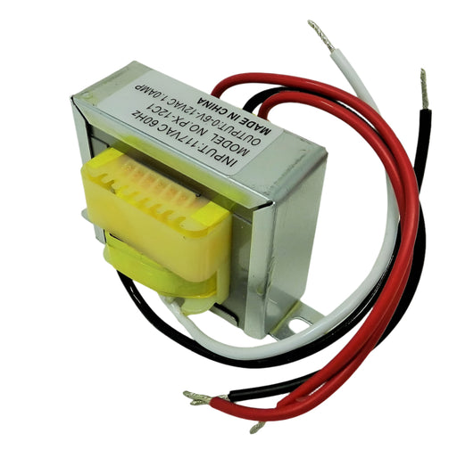 12VCT 12V, 6V Transformer 6V-0-6V CT @ 1A 110VAC to 12VAC 6VAC;  Part #: PX-12C1 - AC-DC PowerShack