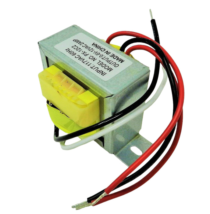 12VCT 12V, 6V Transformer 6V-0-6V CT @ 2A 110VAC to 12VAC 6VAC;  Part #: PX-12C2 - AC-DC PowerShack