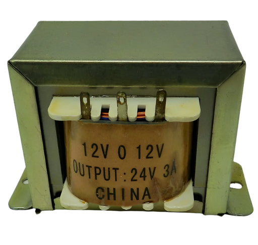 24VCT 24V, 12V Transformer 12V-0-12V CT @ 3A 110VAC to 24VAC 12VAC;  Part #: PX-24C3 - AC-DC PowerShack