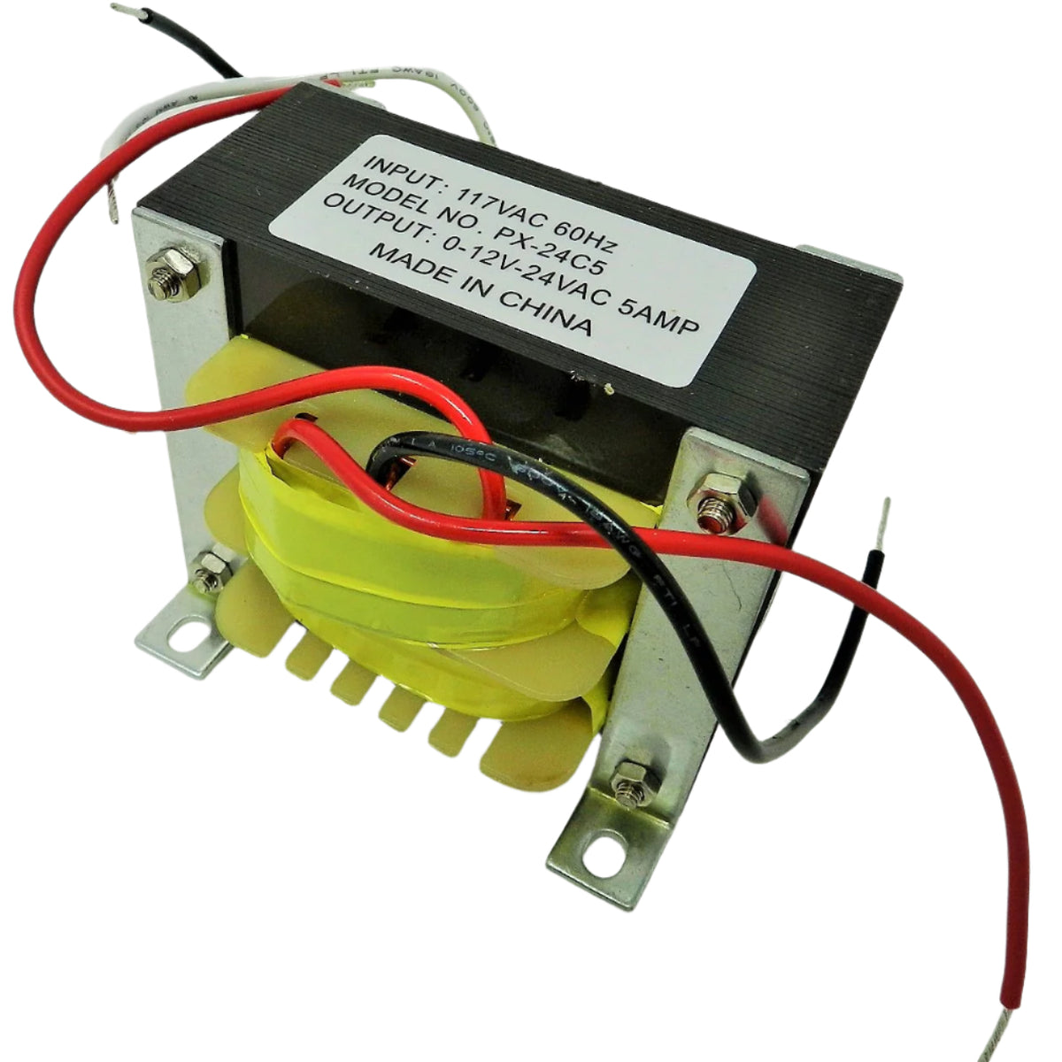 24VCT 24V, 12V Transformer 0-12V-24V CT @ 5A 117VAC to 24VAC or 12VAC ...