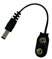 DC Barrel Plug Adapter to 9V Battery Clips from 2.1 x 5.5mm - AC-DC PowerShack