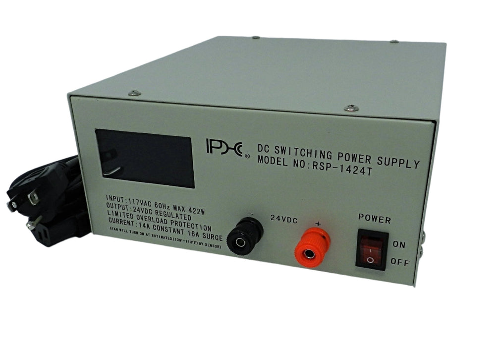 24VDC @ 14A DC Regulated Switching Power Supply; Part # RSP-1424T - AC-DC PowerShack