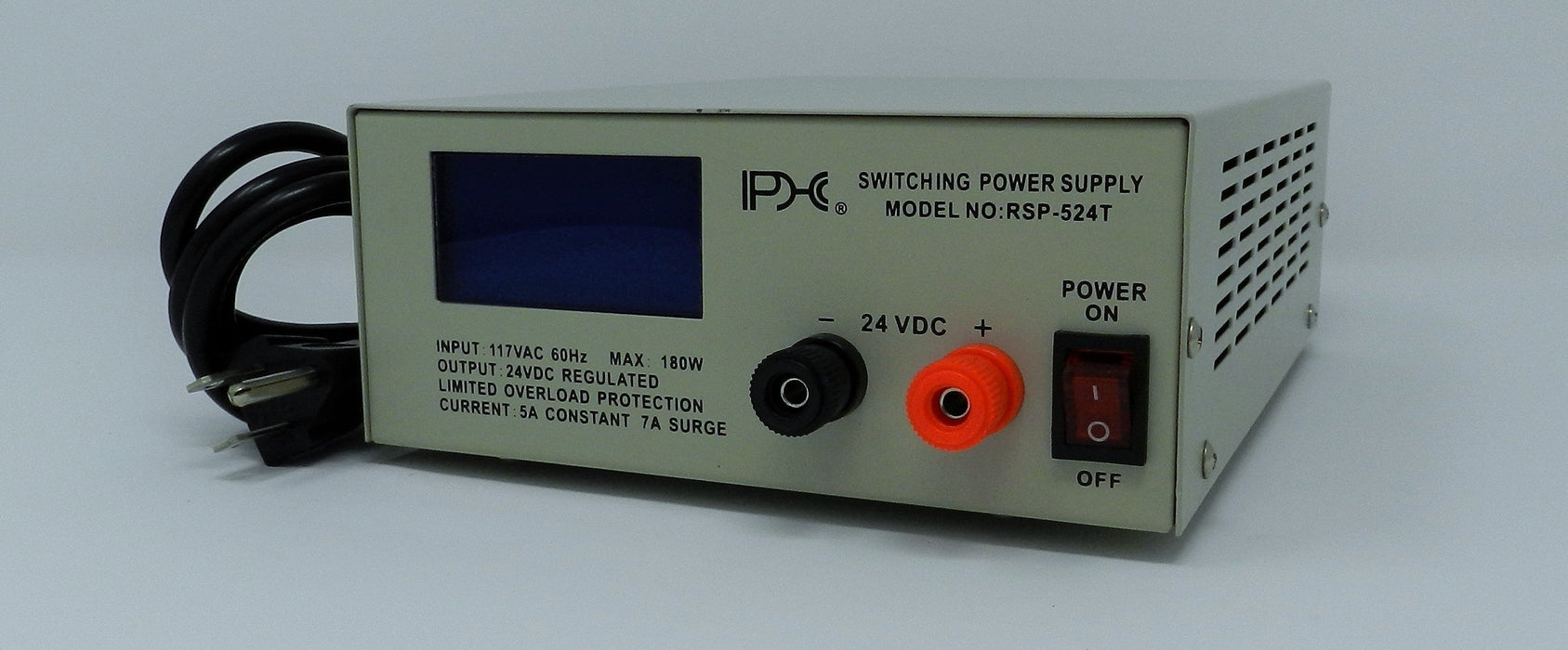 24VDC @ 5A DC Regulated Switching Power Supply; Part # RSP-524T - AC-DC PowerShack
