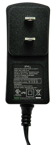 AC-DC Switching Regulated Power Supply 3VDC @ 1500mA; 2.1 x 5.5mm (+) center polarity; Part # SW-31G - AC-DC PowerShack