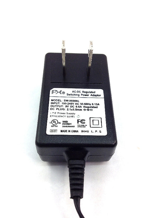 AC-DC Switching Regulated Power Supply 9VDC @ 600mA; 2.1 x 5.5mm NEGATIVE center polarity; Part # SW-9600NL - AC-DC PowerShack