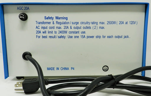 AC Auto Voltage Regulator Transformer 2500 Watts; 120VAC Output; Part # VR-2500 - AC-DC PowerShack